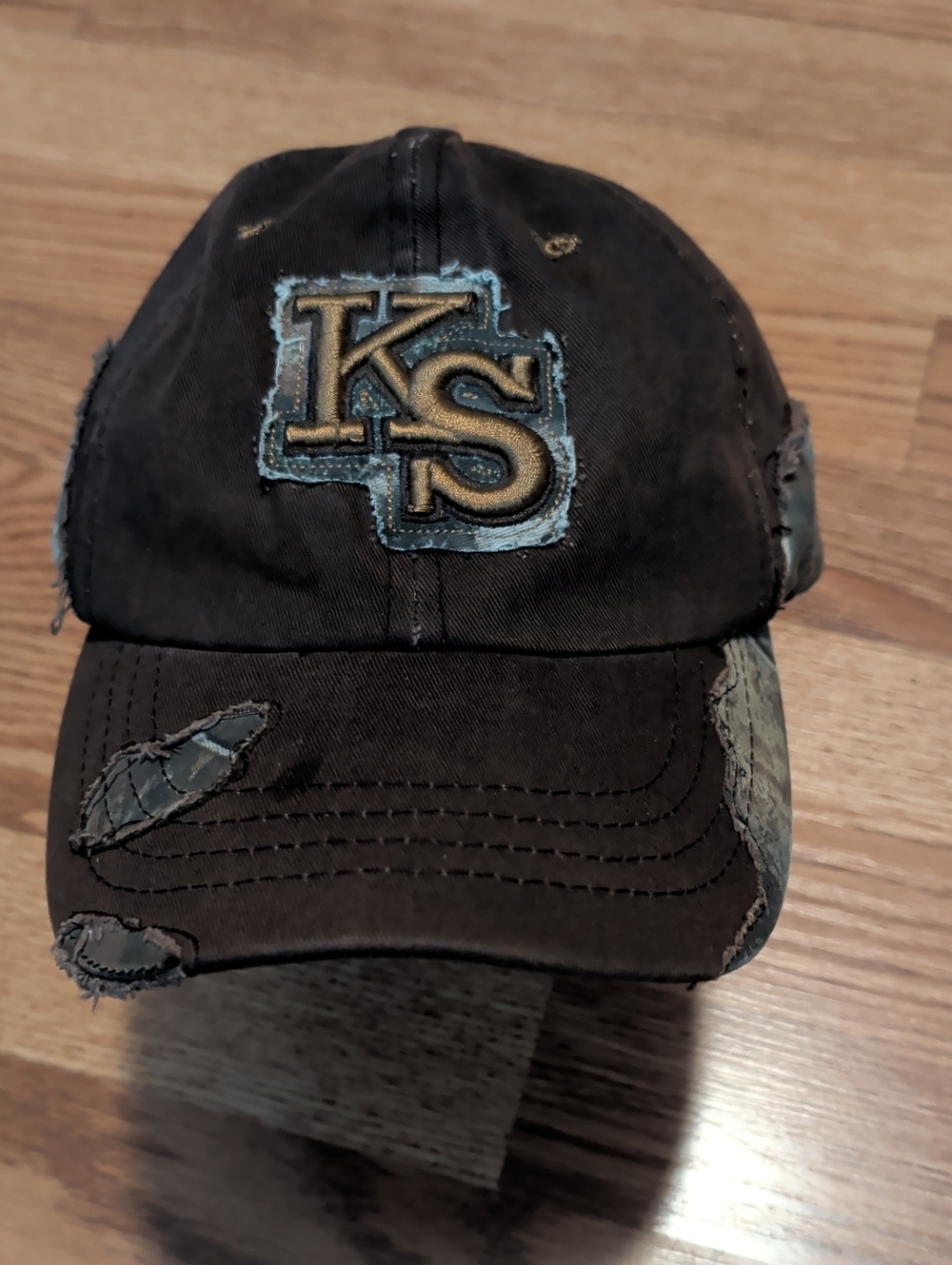 Zephyr Distressed look Brown/Camo K-state Cap